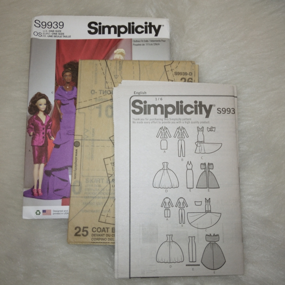 Simplicity Doll Dress Pattern - Picture 3 of 5